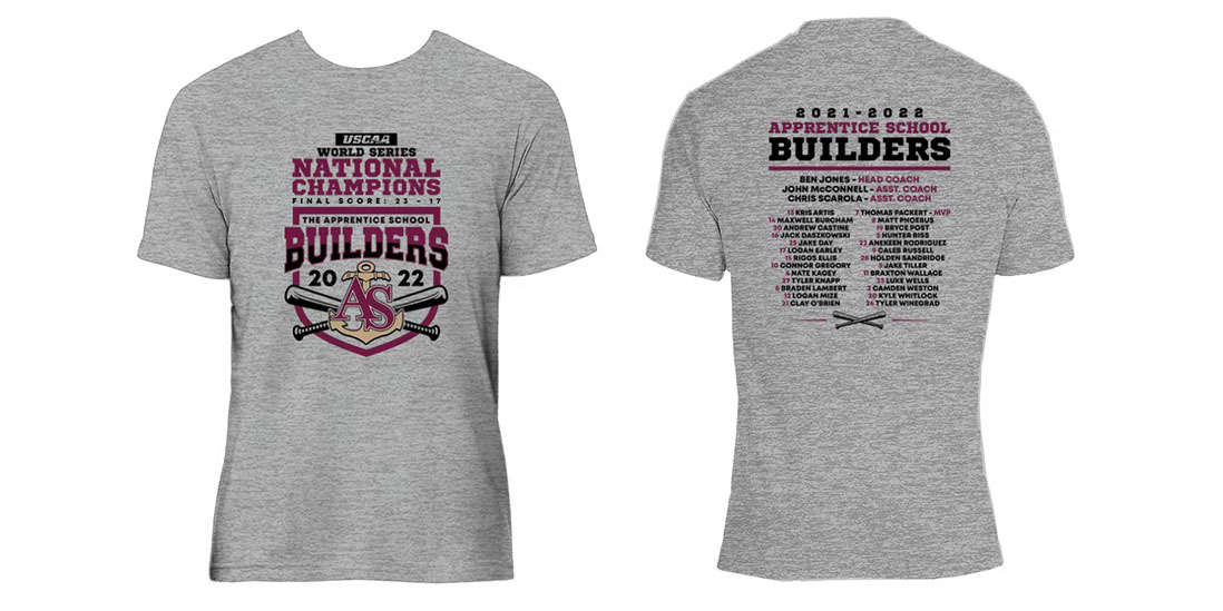 22A-0353-Apprentice Baseball Championship T-shirts Available