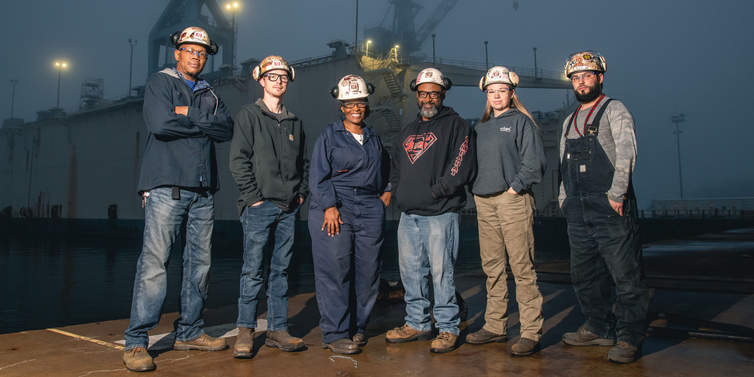 Welders for Arkansas SSN 800 Keel Laying