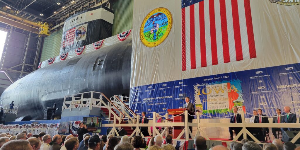 Iowa (SSN 797) Christened at Electric Boat NNS TO GO