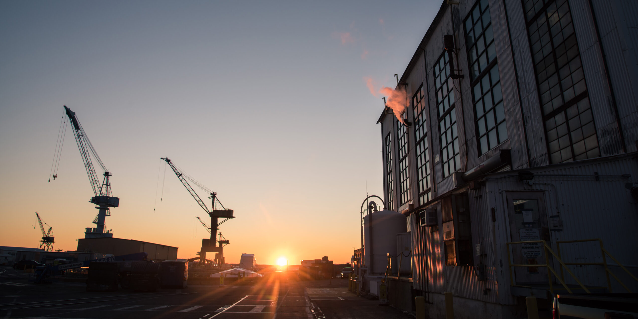 Sunset around Dry Dock 1 & 2