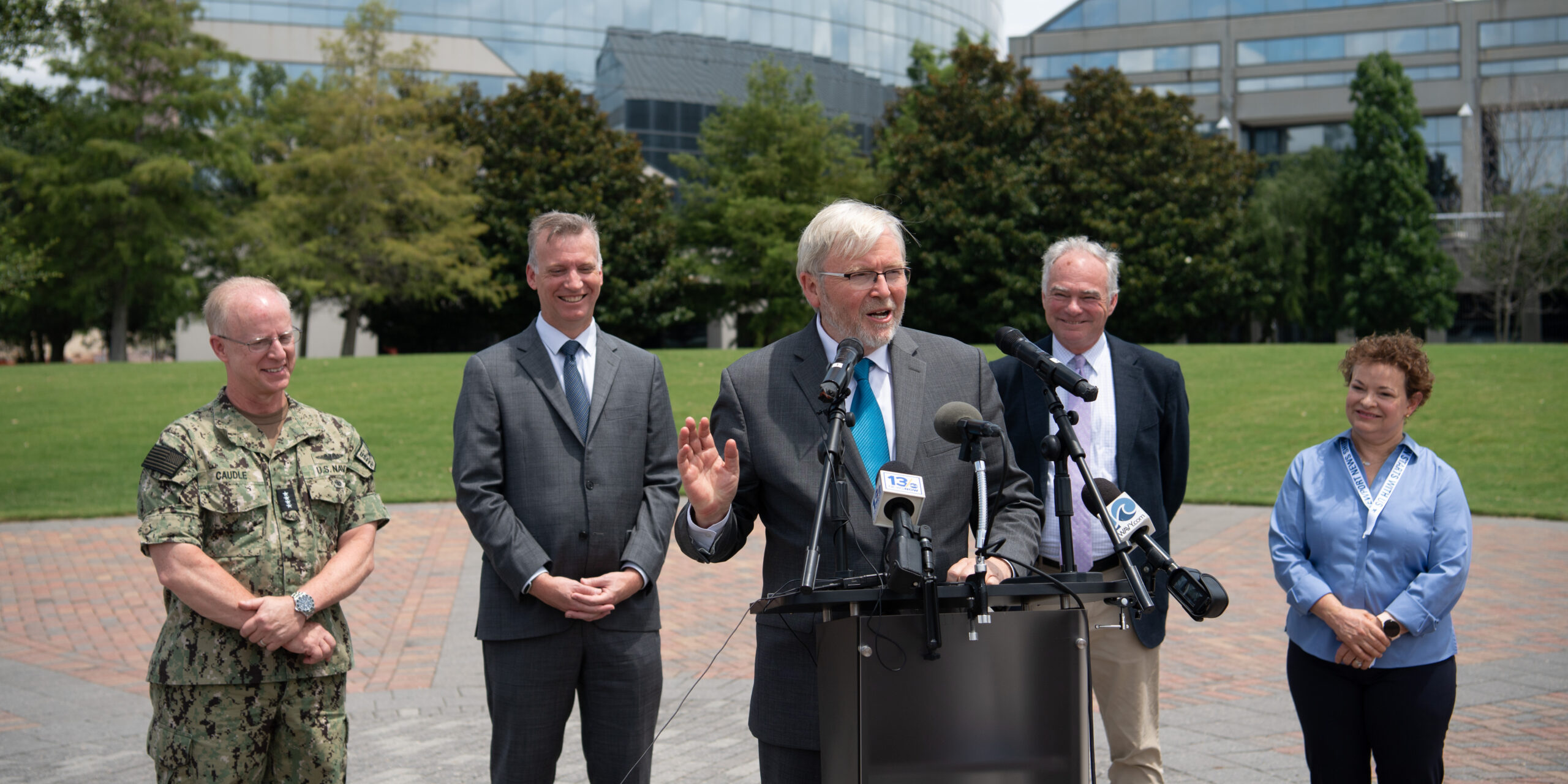 Australian Ambassador and Senator Kaine press conference and tour of JMAF