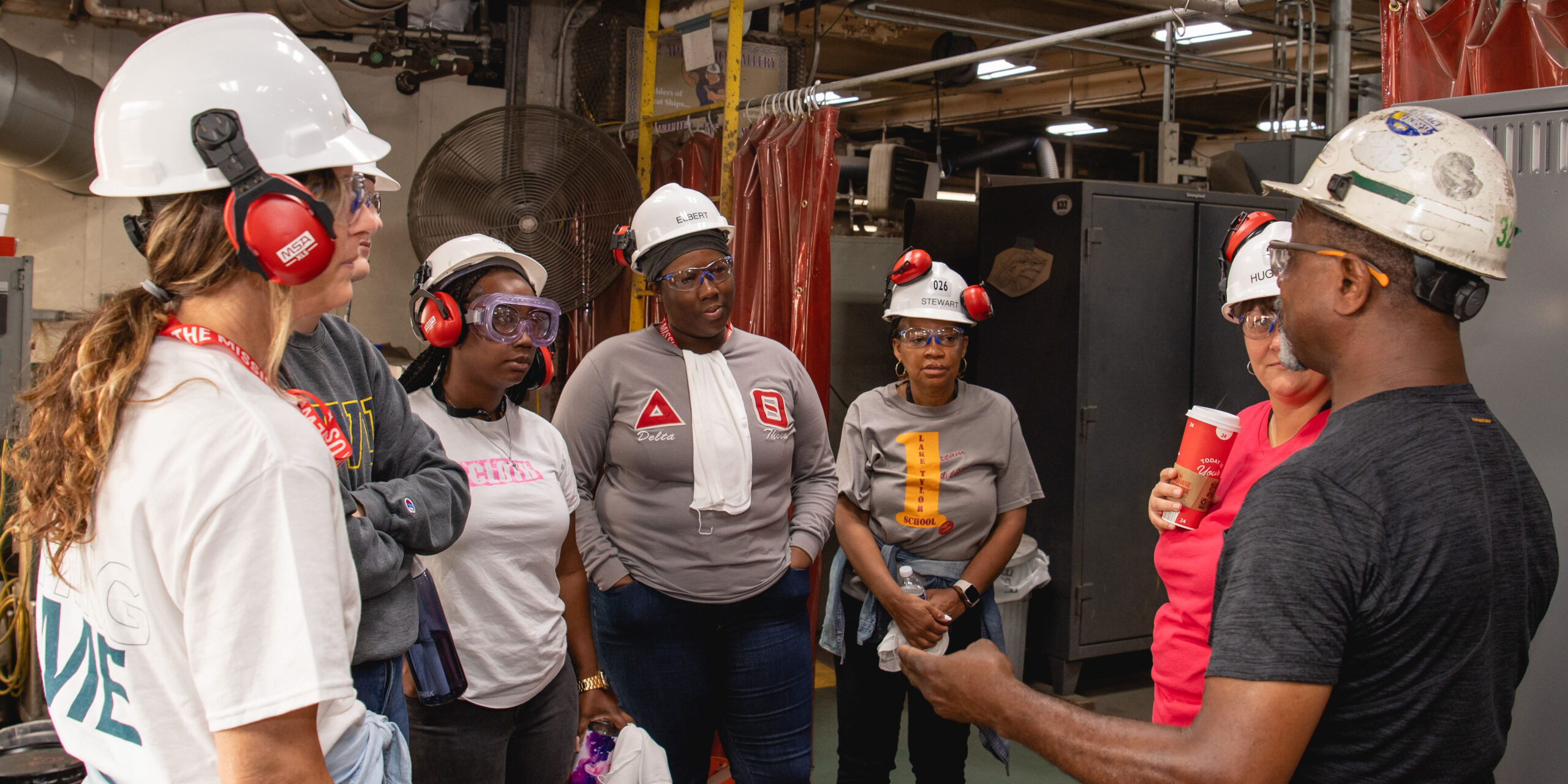 Teacher Interns tour buidling 5 and the welding school