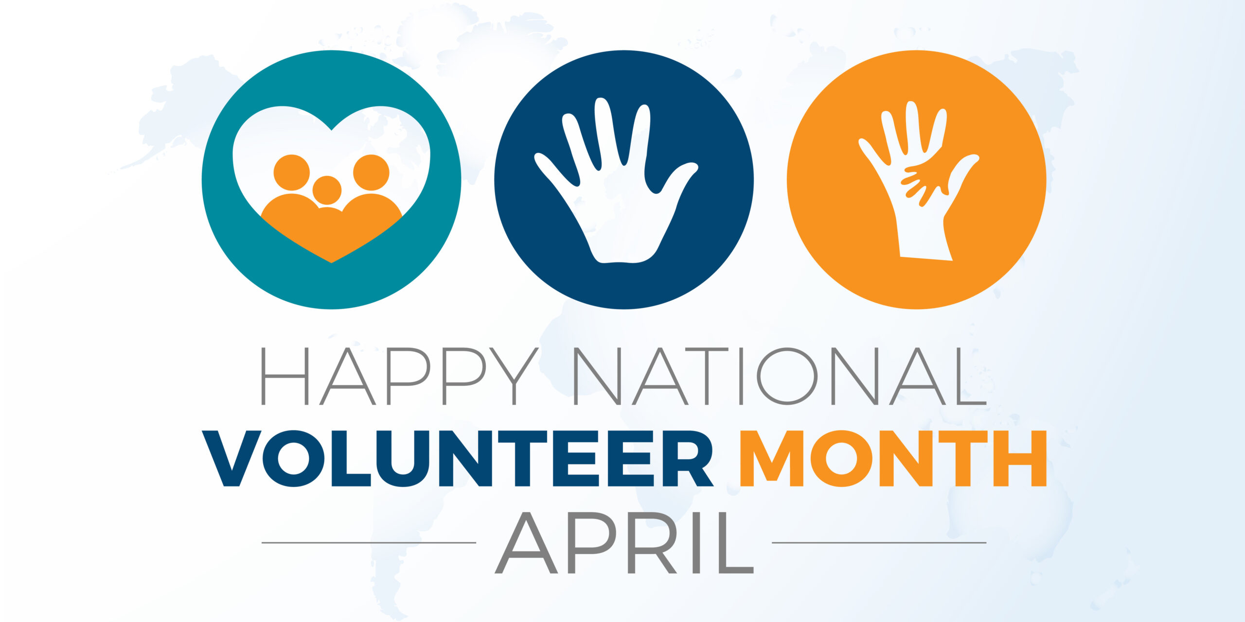 National Volunteer Month celebrated every year of April, Vector