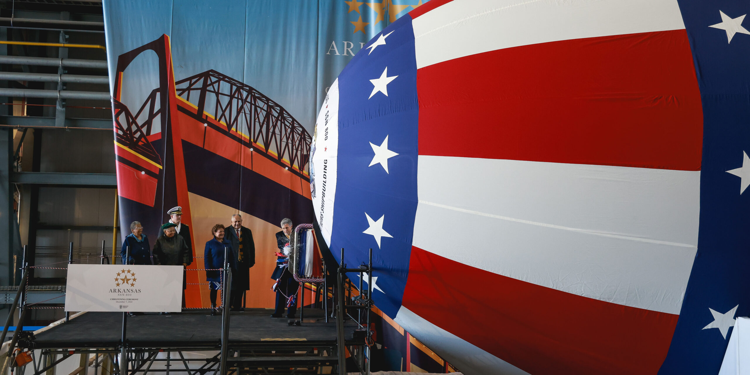 Arkansas SSN 800 Christening