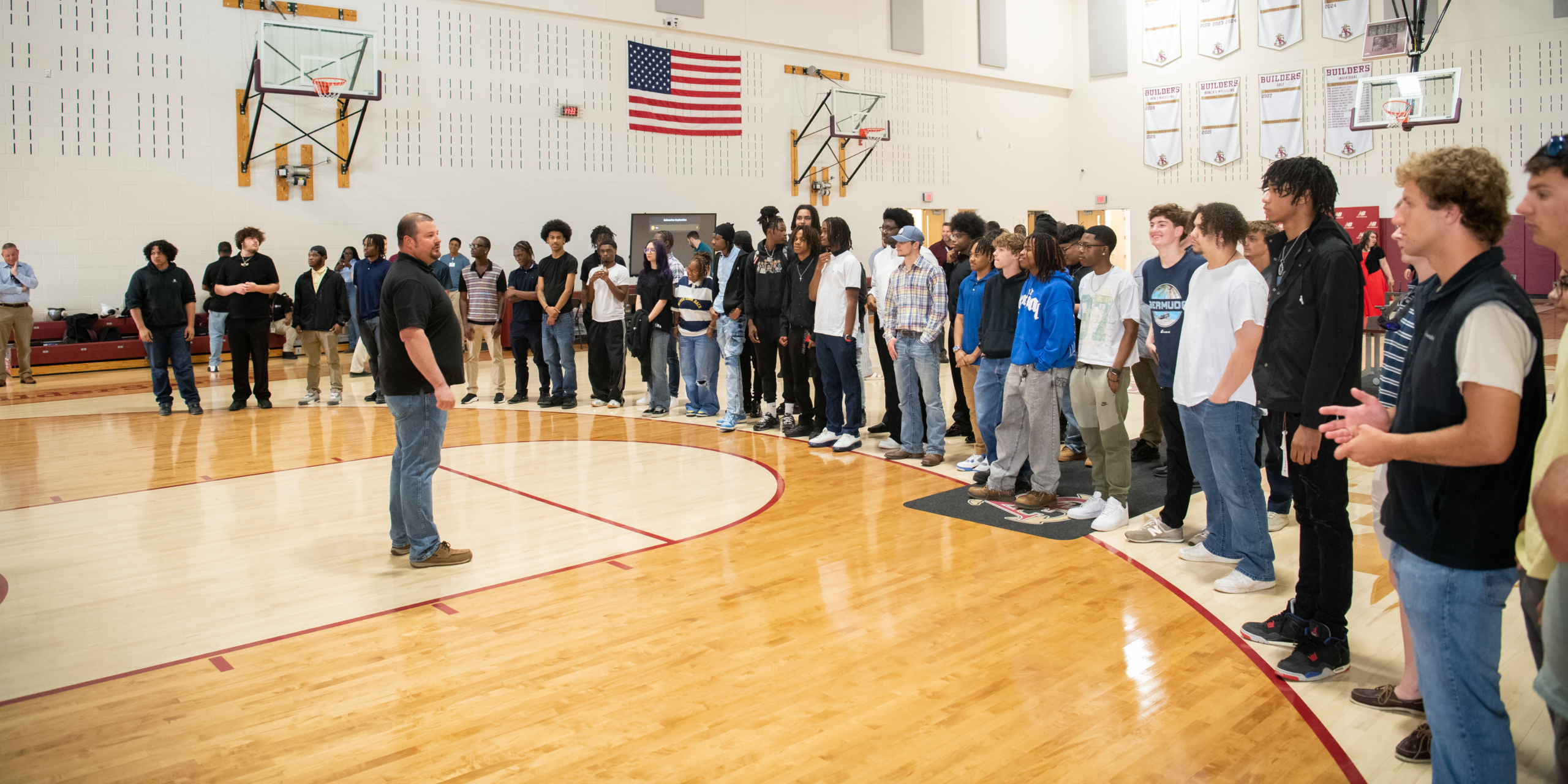 NNS hosted its first welcoming ceremony Wednesday for students recruited through WAVES mentorships who have accepted offers of employment with the company. Photo by Ashley Cowan